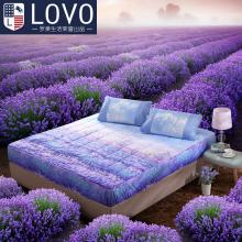lovo家纺罗莱生活出品床笠单件床垫褥子保护套爱在普罗旺斯床护垫