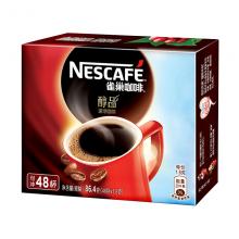 雀巢咖啡醇品袋装48杯 优质黑咖啡  即溶速溶咖啡
