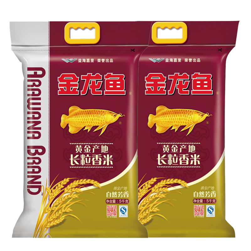 金龙鱼 黄金产地长粒香大米5kg*2袋 东北大米 香米